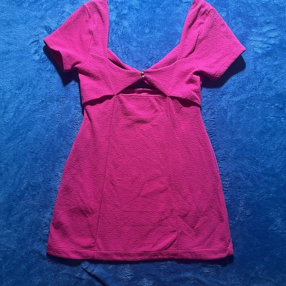 Maeve By Anthropologie Dress Size Medium Pink Cut-Out Mini. Babydoll. Coquette - Picture 6 of 6
